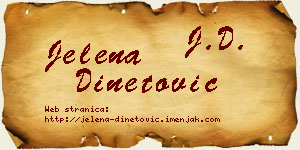Jelena Dinetović vizit kartica